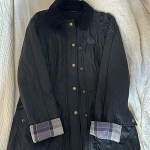 Barbour quilted jacket black